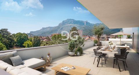 This apartment of 5 rooms + kitchen of 97.30 m2 + terrace of 63.80 m2 in this beautiful residential area of Saint-Égrève, at the gates of Grenoble. At the foot of the Chartreuse massif, on the right bank of the Isère, facing the Vercors, Saint Egrève...