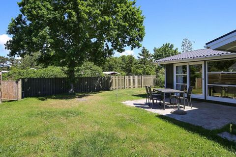 Holiday home close to beautiful sandy beach on closed road in Bjerge Sydstrand. The house contains a room with a double bed and a room with two single beds. Open kitchen with underfloor heating in connection with dining and dining room. From the livi...