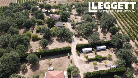 A26628AHA66 - RARELY AVAILABLE - Fully operational and established CAMPSITE in a rural setting. 20 mins from MEDITERRANEAN BEACHES and 5 mins to leisure lake MAIN HOUSE 180 m2 with 6 bedrooms, 2 bathrooms, 36m2 open plan lounge and possibility to spl...