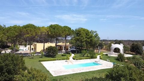 Presenting an exquisite luxury villa in Puglia with a pool, nestled in the enchanting countryside of northern Salento, just a few kilometres from the medieval town of Oria. This magnificent villa in Puglia for sale is a modern architectural gem, comb...