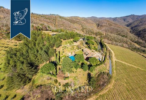 This fantastic luxury farmhouse with a pool for sale is surrounded by Tuscany's leafy countryside, its typical olive trees and fine wines. Its beauty can be admired by walking in its 6.5-hectare private garden, with a wonderful swimming pool and...