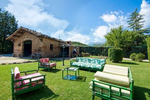 This magnanimous 8-bedroom holiday home in Amandola at the foot of the Sibillini mountains comes with a large garden for unwinding. Ideal for a group or a family of a whopping 19 people, you would find 2 private swimming pools at your disposal. It al...