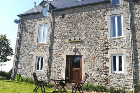This beautiful, stone-built cottage in Normandy features a barbecue and a pretty garden. You stay comfortably with family or friends. There is a flat lawn to the rear and patio to the side with table/chairs to watch the sunsets! From this gite you ca...