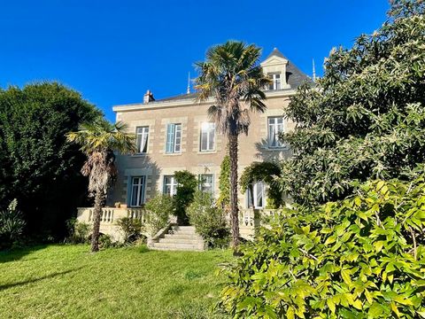 Charm of the old steeped in history in a village on the banks of the Loire, Exceptional residence, late 19th century with a living area of 253 sqm including: entrance, living room, fitted and equipped kitchen, shed. On the first level: two bedrooms w...