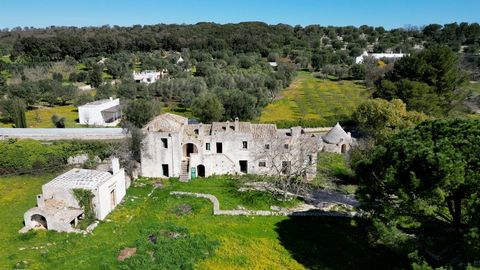 Apulien CEGLIE MESSAPICA PROVINZSTRASSE 16 Dieses charmante Bauernhaus in der malerischen Landschaft Apuliens zwischen Ceglie Messapica, Ostuni und Cisternino bietet eine außergewöhnliche Gelegenheit für diejenigen, die ein Renovierungs- und Individu...