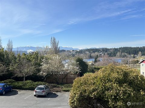 Located in the popular Uptown Area of Port Townsend is this cozy condo with balcony overlooking beautiful Kai Tai Lagoon, Manresa Castle and the Olympic Mountains. Primary home, getaway, or warm winter space while you work on your boat. This 295 sq f...