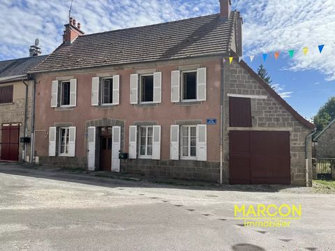 HOUSE SALE NEOUX AREA MARCON IMMOBILIER - Ref 88204 - CREUSE EN LIMOUSIN A house comprising on the ground floor: entrance, kitchen with fireplace (upper and lower unit), living room, toilet. 1st floor: landing, 3 bedrooms, bathroom, toilet. Convertib...