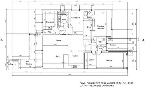 Zu verkaufen: Neue zeitgenössische Villa im Bau! Entdecken Sie dieses im Bau befindliche Neubauhaus im charmanten Dorf Thézan-les-Corbières, das ein ideales Wohnumfeld zwischen Modernität und Authentizität bietet. Auf einem Grundstück von 304 m² gele...