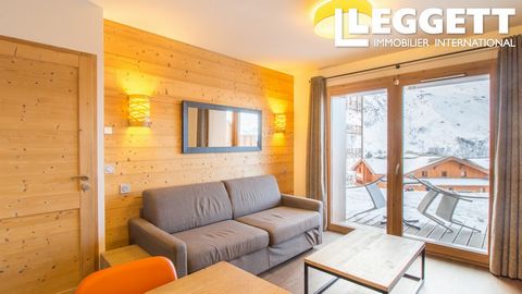 A34118LDS73 - Modern and stylish one-bedroom apartment of 33sqm with a west-facing terrace, situated in a prestigious 4-star residence in Les Menuires in the heart of the Three Valleys. Enjoy direct ski-in ski-out access, exceptional communal ameniti...