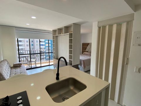 Vendo apartaestudio amoblado en condominio en la Flora, excelente ubicación a dos cuadras del Éxito la Flora, muy cerca a Chipichape, sector empresarial y 30 minutos al aeropuerto. El aparatestudio tiene nevera, horno, licuadora vajilla, cafetera, cr...