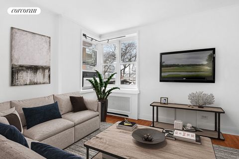 Welcome to Apartment 1H at 9801 Shore Road, located on the 2nd floor with stunning Verrazano Bridge and NY Harbor views! This beautifully converted Junior-1 bedroom home could be your urban oasis, complete with LOW maintenance! Light pours into the g...