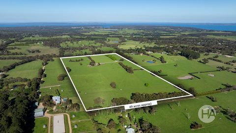 Join the privileged few to own one of the Mornington Peninsula’s picturesque land parcels on 49 acres (approx.) where you can keep cattle, breed horses or build a home and create your dream life minutes from beloved Balnarring Village and its sandy b...