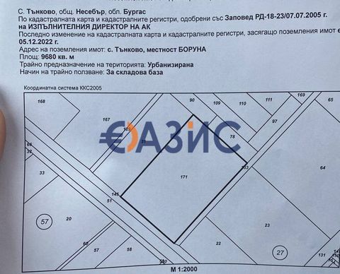 #30689684 We offer a plot of land intended for the construction of a storage base. Price: 435,600 euro Location : S.Tynkovo, total.Nessebar Total area:9680 sq.m.. The scheme on the shroud: A deposit of 2000 euro 100% when signing on the document for ...