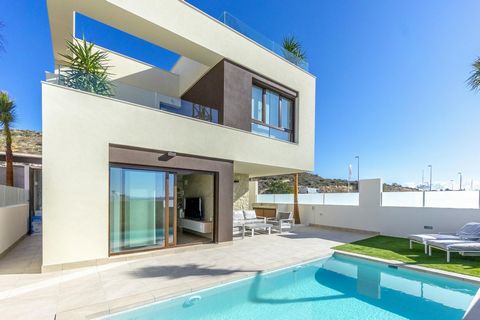 . NEW BUILD VILLAS IN ROJALES New Build modern villas in Rojales. Villas build over 2 floosr, with 3 bedrooms and 3 bathrooms, open plan kitchen with the lounge area, fitted wardrobes, terrace, private garden with the pool and parking space. An optio...