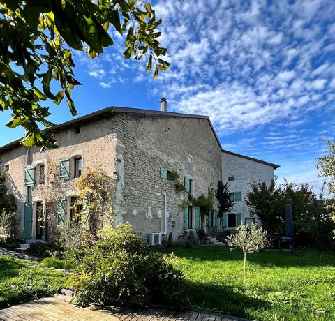 CHARMING HOUSE WITH GARDEN, CELLAR AND CONVERTIBLE BARN composed of two entrances: an entrance with access to a large office with parking in front ideal for professional activity and a private entrance for the family with access to the equipped kitch...