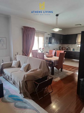 AGIA VARVARA Excellent two-level apartment of 150 sqm for sale. It is located on the 2nd and 3rd floor of a three-story building without an elevator. It was built in 2004. It consists of 3 bedrooms, two bathrooms with windows, a large kitchen, two li...