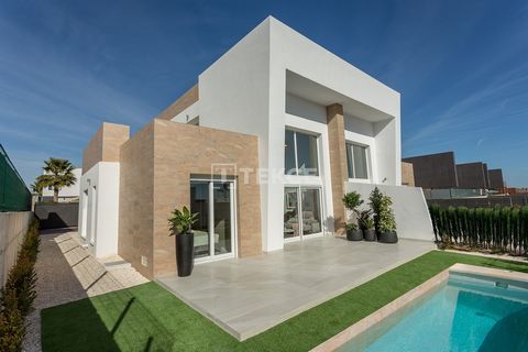 3 Bedroom Elegant Semi-Detached Golf Villas with Pools and Parking in Algorfa Costa Blanca Contemporary residences are nestled within the renowned La Finca Golf Course, an acclaimed golf resort in the charming locale of Algorfa, Spain. The golf cours...