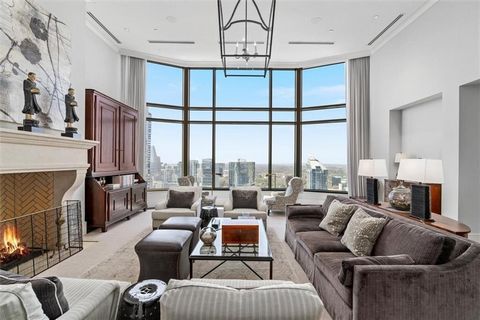 Step in to an unparalleled lifestyle at Waldorf Astoria; Atlanta's most compelling concierge residence offering 24/7 services and world class amenities. Encompassing a half floor above glittering Buckhead; 46A is a serene high rise domicile fusing cu...