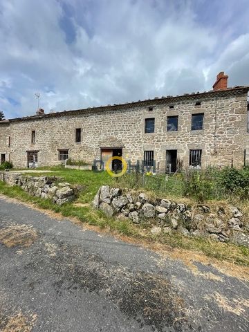 5 minutes from Saugues, on a plot of 500 m2, old farmhouse on 2 levels of 130 m2 each (old barn and old stable) This property is to be fully restored, for creation house, cottage or other, in a small quiet village. Connection to the sewer possible. J...
