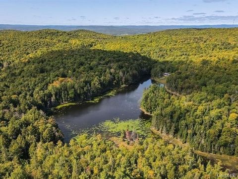 461 Acres that has unlimited potential with Exclusive Mountain Top Woodland, a true private domaine with a private lake and a large portion of a second larger private lake. A short 45 minute drive from the Nations Capital Ottawa / Gatineau, locked an...