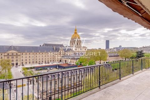 Perched on the sixth floor with elevator access, this traversing apartment spanning 151.13 sqm, complete with a ground-level exterior, boasts enchanting and unobstructed vistas of Les Invalides, the Eiffel Tower, and even Montmartre. Positioned above...