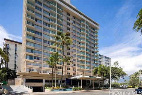 GREAT INVESTMENT / VACATION RENTAL OPPORTUNITY: beautifully updated studio unit in hotel rental pool (optional) just 3 blocks from famous Waikiki Beach & Dukes restaurant, sunsets, sunrises, swimming, snorkeling and entertainment. Fully remodeled in ...