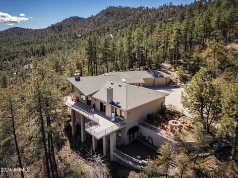 This could be the best view in all of Prescott* Spectacular mountain, forest and city light views from the expansive new deck* This amazing home features 5 bedrooms + den, 3 bathrooms* Home was designed as a single level 3 bedroom, 2 bath great room ...