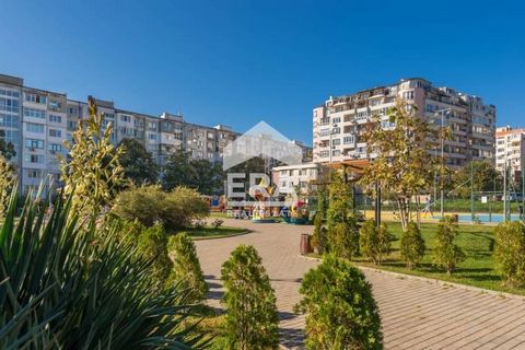 EXCLUSIVE! ERA Varna Trend offers for sale a one-bedroom apartment with a built-up area of 60 sq.m, located on the second floor of a total of 8 floors. The property consists of a living room (22 sq.m) with access to a terrace (4 sq.m), a bedroom (12 ...