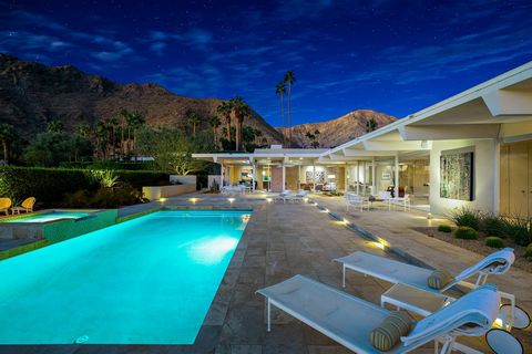 The very pinnacle of midcentury style, a desert retreat created by a renowned architect for a movie star and his cover-girl wife in 1964, there is simply no other home like The Dillman House. Situated on a coveted lot high up in sought-after, privacy...