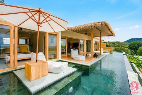 VILLA Features 2 bedroom Lamai  ▪️Land area : 430 sqm  ▪️Total build area : 280 sqm ▪️Ocean View  ▪️Tropical Landscape  ▪️2 Master Bedrooms ▪️2 Ensuite Bathrooms with shower ▪️18 Infinity Bali stone pool  ▪️Roof in Ubud Thatch Bali  ▪️Terrace with su...