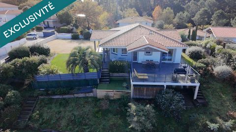 Un cadre rare à Biscarrosse-Lac, dominant la canopée avec vue exceptionnelle sur le lac.