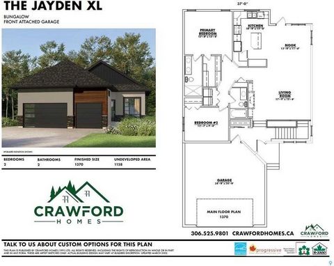 New construction. 1370 Sq. Ft, 2 bedroom, 3 car attached garage with extended driveway. Open concept.