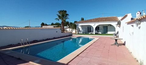 Large 3 Bedroom villa just outside the Town of Albox , The villa is set on a large plot with a 10 x 5 m swimming pool, roof terrace,Â annexe ( to be finished)Â , tool shed , mature gardens and lovely views over the surrounding countryside...The prope...