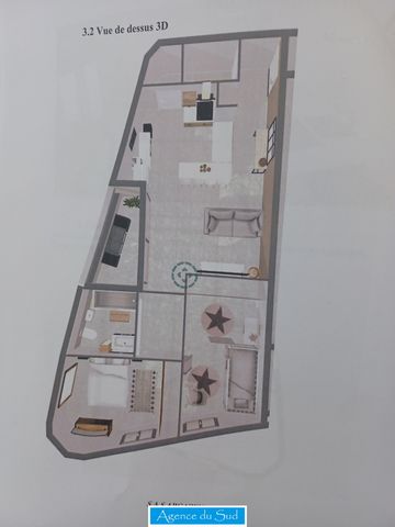 NEUF / Livraison septembre 2023 : Appartement T3 de 60m2 avec balcon et 2 places de stationnements. Petite copriété de 5 logements . Contacter l'Agence du Sud ... pour plus de renseignements Features: - Balcony