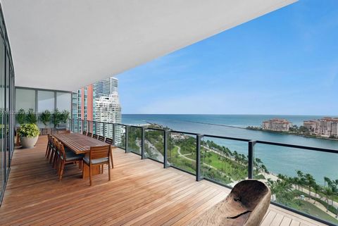 Discover Miami Beach's most prestigious residence within the Premiere building, The Apogee. This exceptional 5-bedroom, 6-bathroom property spans nearly 7,300 square feet, offering breathtaking views of South Beach, the Atlantic Ocean and downtown. C...