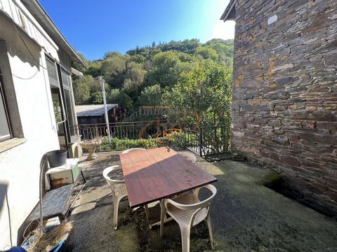 Saint Sever du Moustier, for sale, stone village house with terrace and garage. 69 m2 of living space, 21m2 living room, kitchen, two bedrooms, bathroom, shed and cellar. Detached garage 45 m2 . Recent heat pump, solar roller shutters. Hubert Peyrott...