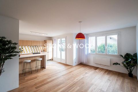 Conveniently located in the sought-after district of the Galeries Lafayette in Annecy, close to all amenities and the lake. Fully renovated 3-room flat comprising a spacious living room with an open-plan equipped kitchen and a balcony access. 2 large...