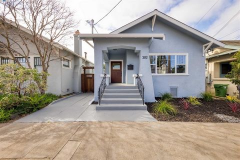 Spring has Sprung a beautiful contemporary remodel with traditional Bungalow characteristics, situated within the sought after Temescal neighborhood. This stunning home is surrounded by breath taking color schemes, tasteful upgrades, beautiful archit...