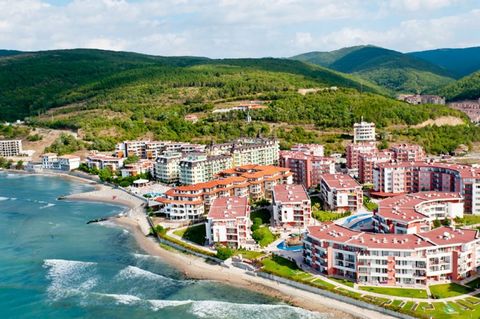 We are offering for sale a sea view 2 BED apartment located on the sea shore in one of the most picturesque summer resorts on the Bulgarian Black Sea coast – Elenite. It is located in the popular holiday complex called Privilege Fort Beach. The compl...