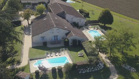 This Domaine is close to the Dordogne, the Lot, Tarn-et-Garonne and the remarkable villages and bastides of Tournon d'Agenais, Monflanquin and Villeréal. The Domaine is made up of 3 gites, each with their own swimming pool. The potential is endless f...