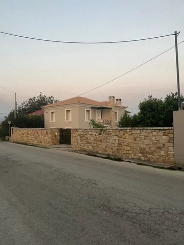 Two-storey neoclassical detached house for sale in Vrachati on a plot of 1,300sqm. Completely renovated in 2018 with the best materials without spoiling the style of the house. Large yard that can be used as parking space, garden with olive trees, BB...