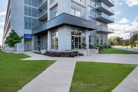 South looking, Bright Open Concept Living Room 2 Bedroom Condo. Built in 2013. New Floors recently painted. New Kitchen Faucet, granite counter top. Motorized Blinds In Living Room. Great View of Downtown Skyline & CN Tower. Steps To Don Mills Subway...