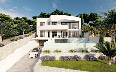 Luxury villa in the Sierra de Altea, Costa Blanca  New construction housing project, located in the Sierra de Altea, featuring 4 bedrooms, 4 bathrooms, and a guest toilet, living-dining room, kitchen, private pool, solarium, and a 2-car garage. The p...