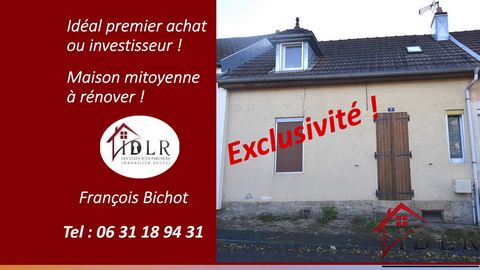 Idéal premier achat ou investisseur Votre conseiller François Bichot vous propose cette maison mitoyenne d'environ 60 m2 à rénover sur un terrain de 197 m2 exposé sud-est. Située dans un quartier calme, proche des commerces, services de santé, écoles...