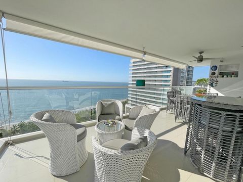 Have the privilege of waking up every day with one of the best views of the city facing the sea, this is the Irotama sector, the most exclusive of Santa Marta-Colombia, in Bello Horizonte. A luxury apartment with excellent finishes, furnished ideal f...