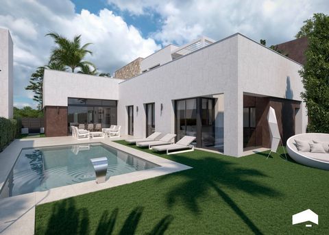 Neu gebaute Villa mit 3 Schlafzimmern zum Verkauf in der Region Murcia.~~Neubauvillen in privater, bewachter Anlage in der Region Murcia, umgeben von hervorragenden Golfplätzen und nur 10 Minuten von den Sandstränden des Mar Menor entfernt.~~Villen b...