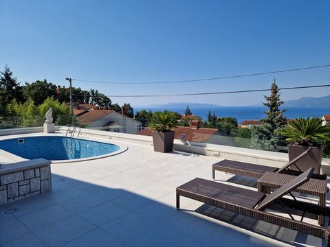 Luxury Villa with Swimming Pool for Sale in Rijeka! Wonderful Sea Views! An impressive villa is available for sale in the prestigious neighborhood of Martinkovac , located on a 1,400 m² plot . Positioned just 7 km from the center of Rijeka and 4 km f...