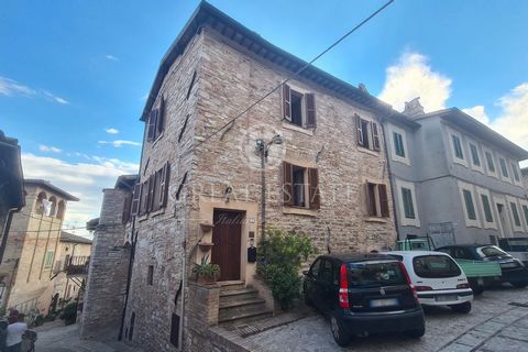 Casa San Martino is a beautiful property in the historic center of Spello, part of the circuit of the most beautiful villages in Italy. The property is accessed at street level by climbing some stone steps. On the ground floor (actually already raise...
