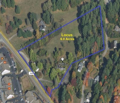 Offering a unique opportunity for investor or owner-use or possible 1031 exchange. This property boasts over 526 feet of commercially zoned frontage on Rt 111, Main Street in beautiful Groton w/very high traffic counts. The property includes 4.5 acre...