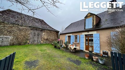 A27164LC24 - This quaint stone cottage with a large detached barn and fully enclosed garden is situated in a small countryside hamlet just 2km from all commerces and a leisure lake with beach. The house is immediately habitable, has cosy good sized r...